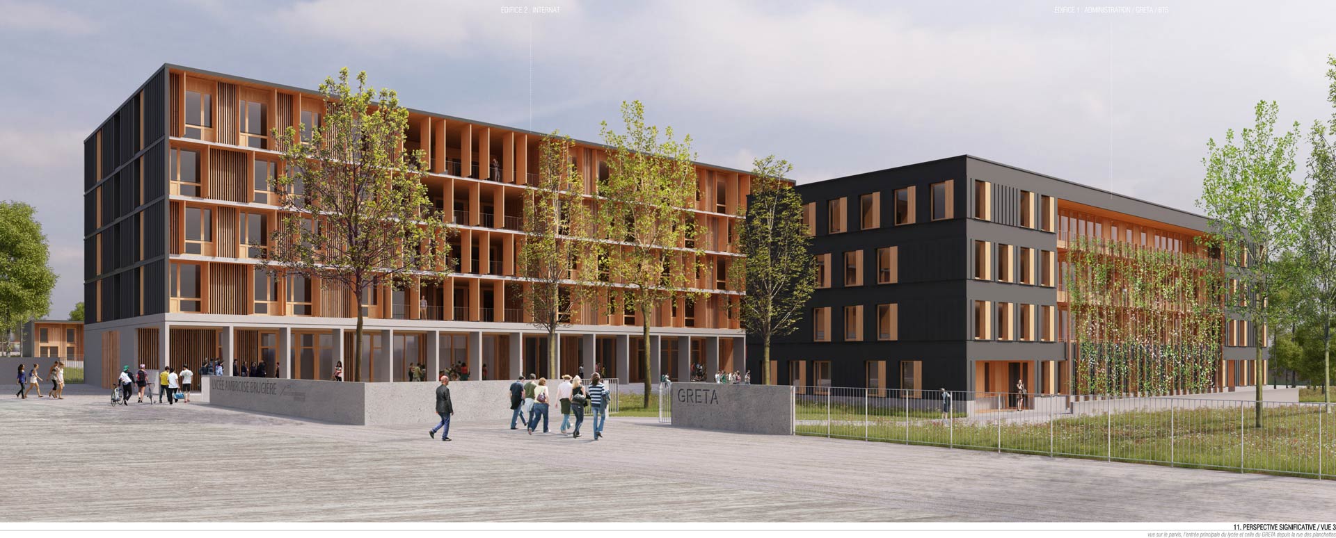 Reconstruction des batiments A, D et E du lycée Ambroise Brugière