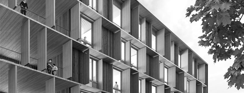 Reconstruction des batiments A, D et E du lycée Ambroise Brugière, Clermont Ferrand (63)